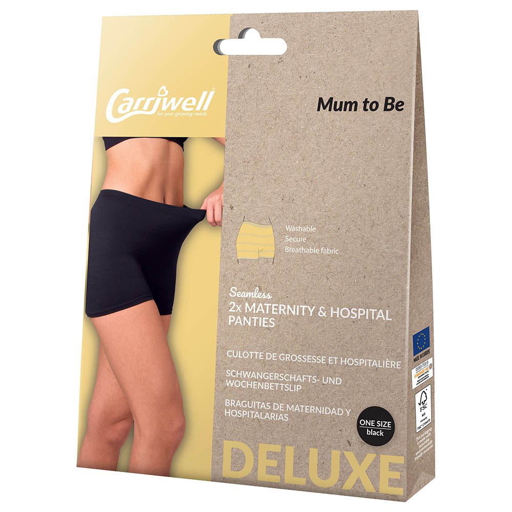 Carriwell - Maternity & Deluxe Hospital Panties - Pack of 2 (Black)