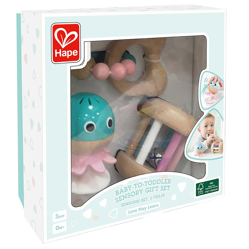 Hape - Baby-to-Toddler Sensory Gift Set