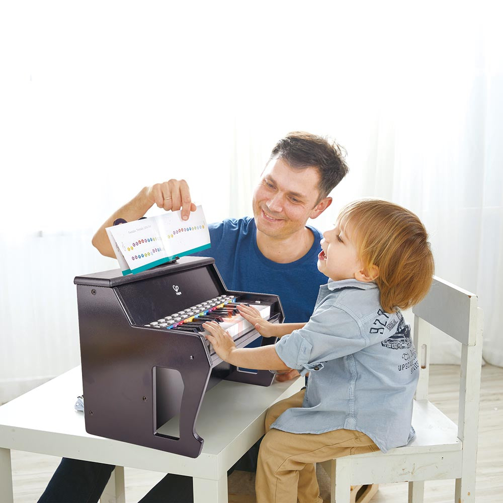 Hape - Learn with Lights Black Piano with Stool