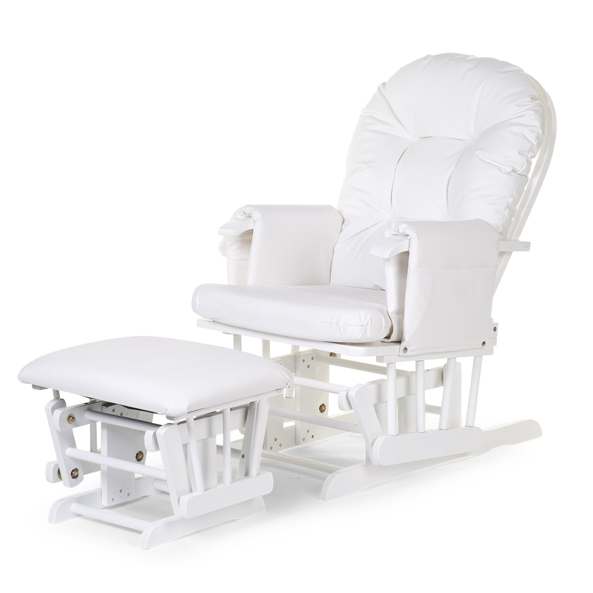 Childhome Gliding Chair With Footrest (White)
