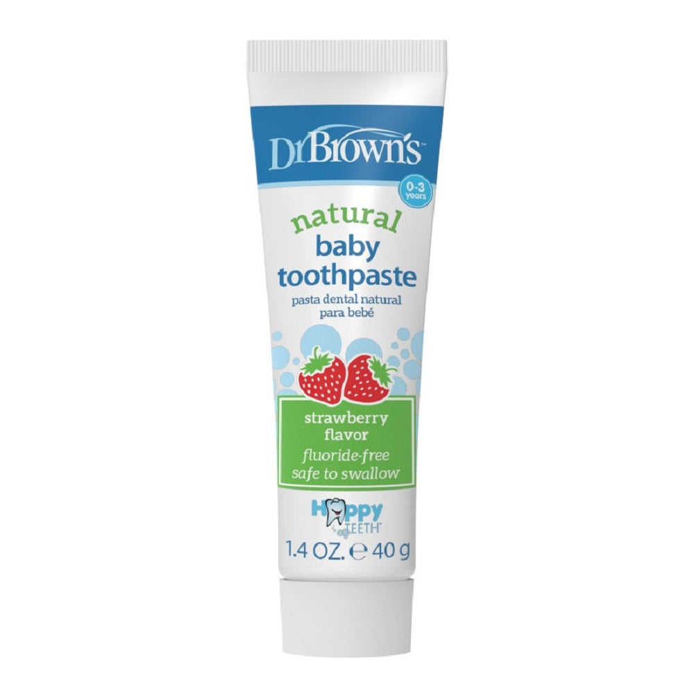 Dr. Brown's Happy Teeth Fluoride-Free Toothpaste (Strawberry), 1-Pack