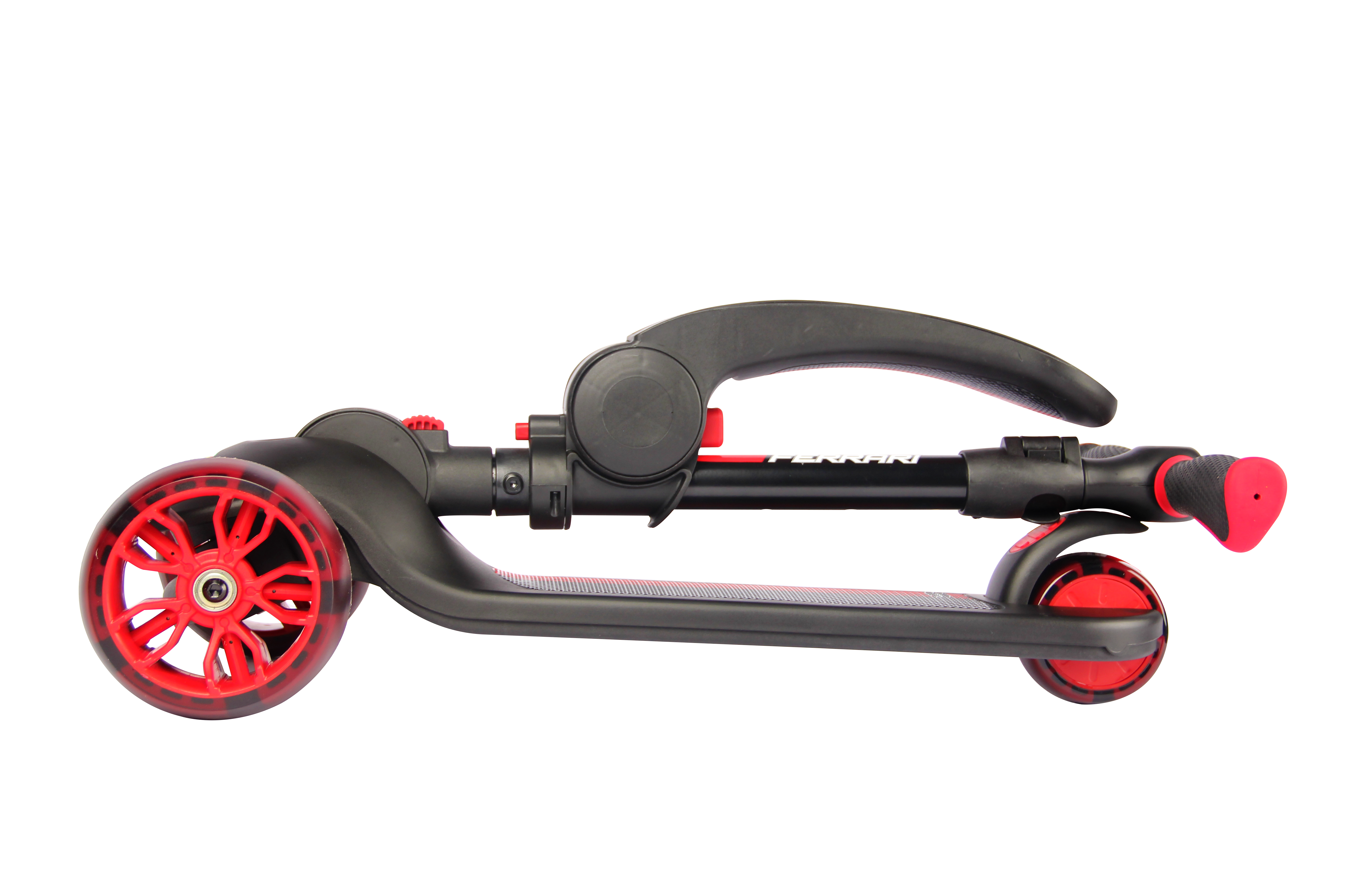 Ferrari - 2 In 1 Foldable Twist Scooter For Kids (Black)