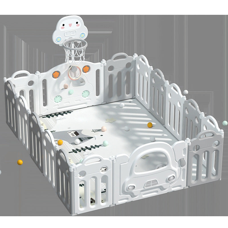 Kids Playpen - 160 x 126 x 62cm (White/Grey)