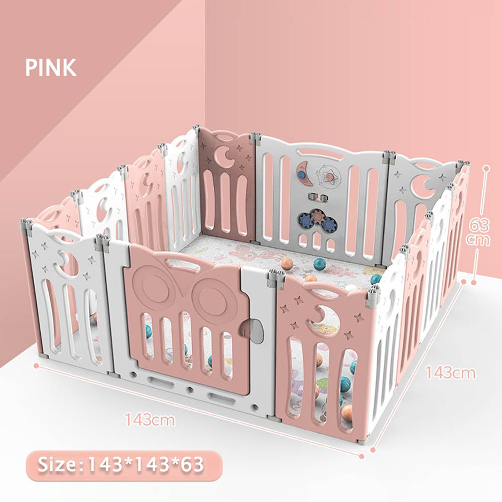 Kids Playpen (Pink) - 143 x 143 x 63 cm