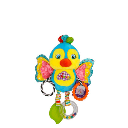 Little Angel Baby Plush Soft Rattle - Blue Bird