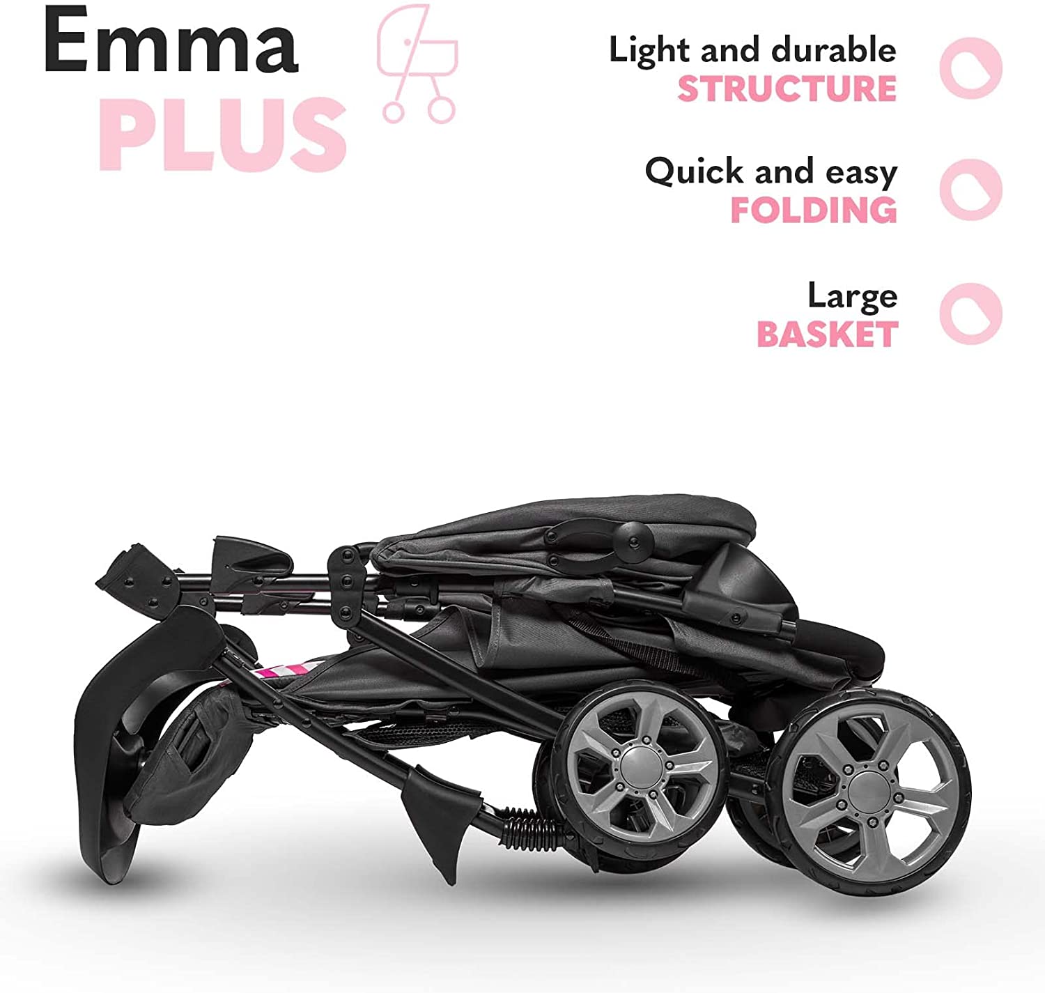 Lionelo Emma Plus Stroller (Pink)