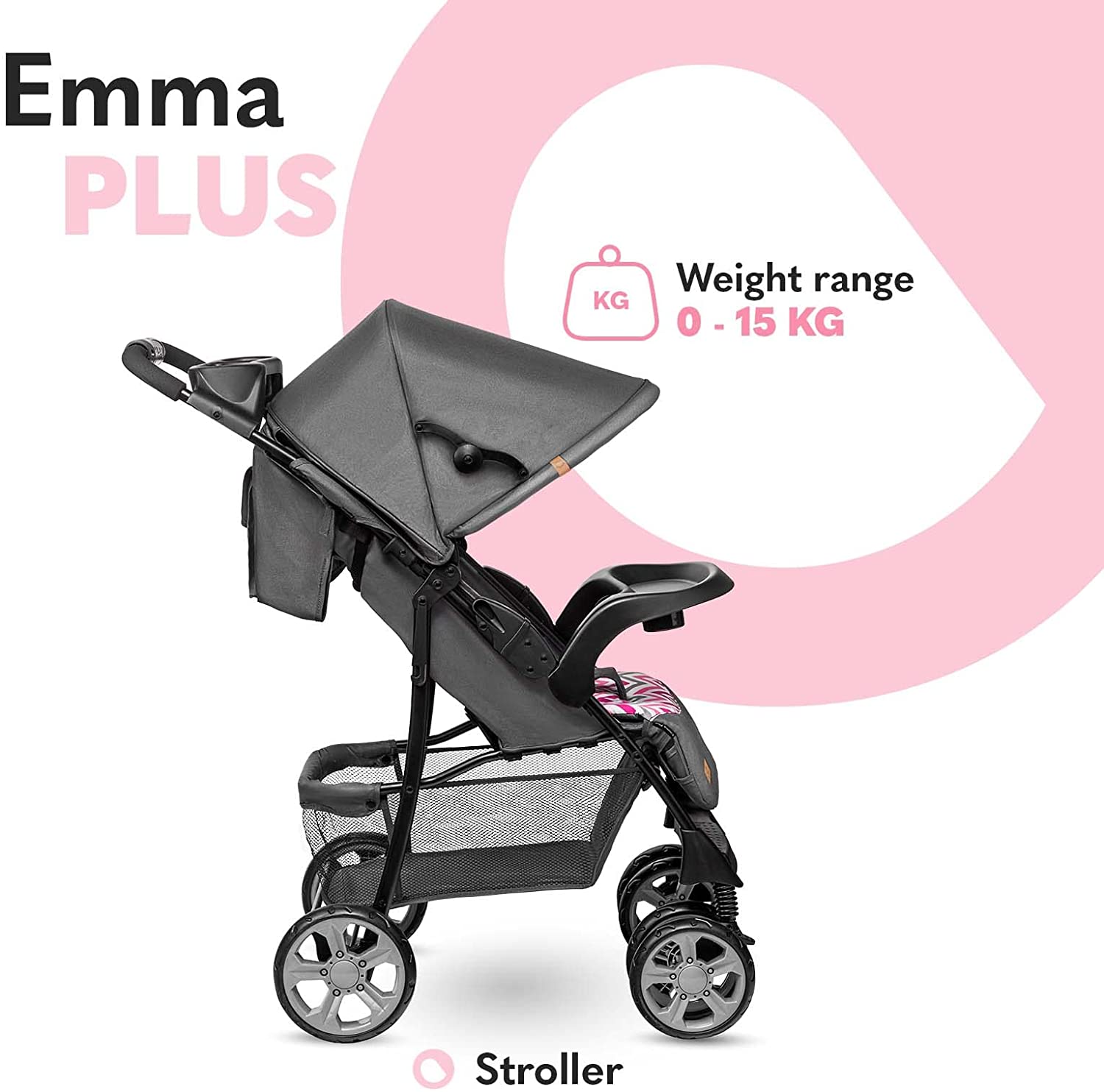 Lionelo Emma Plus Stroller (Pink)
