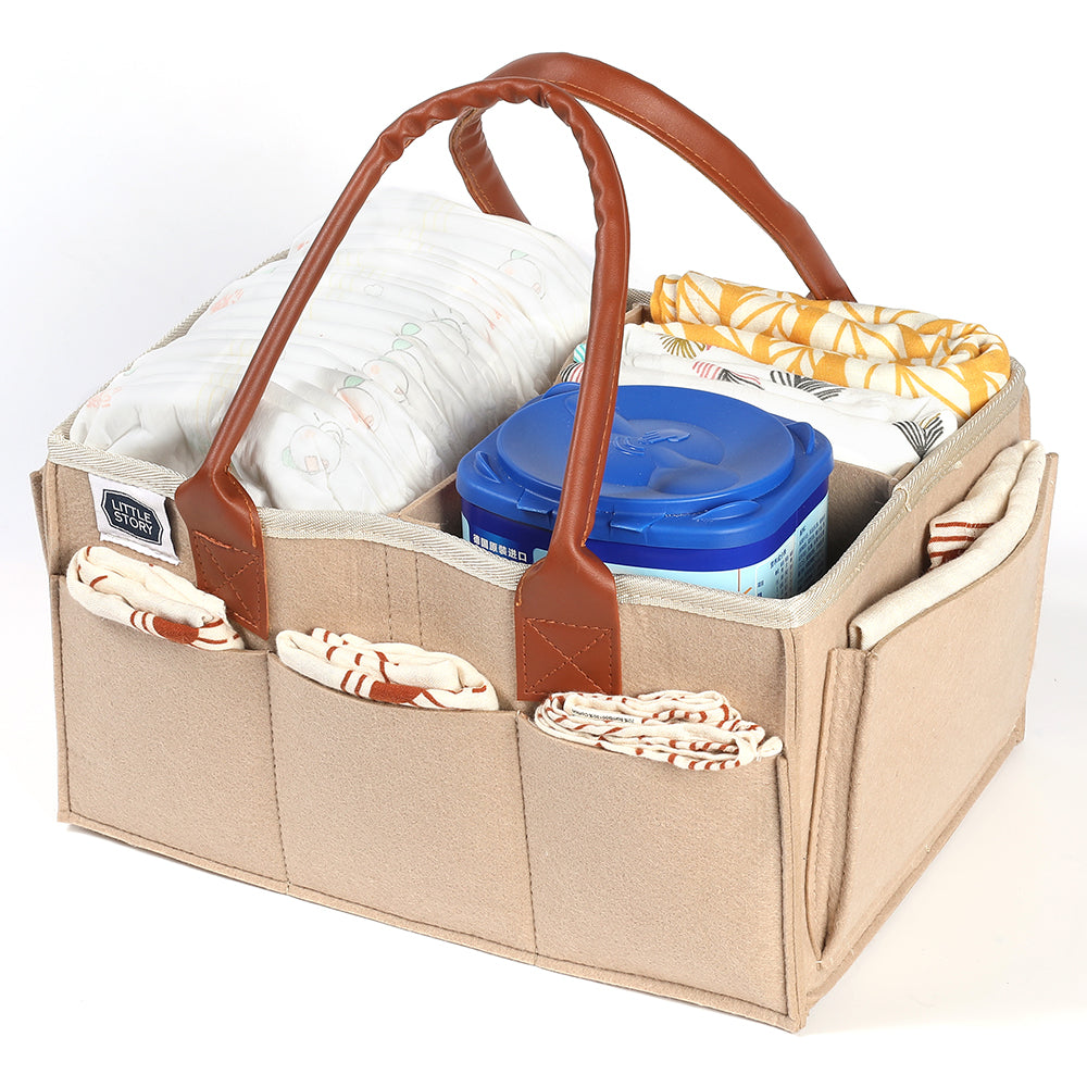 Little Story - Diaper Caddy + Travel Pouch Medium (Ivory)