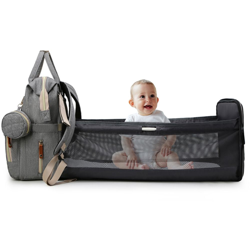 Little Story - Diaper Bag with Pacifier Pouch (Grey)