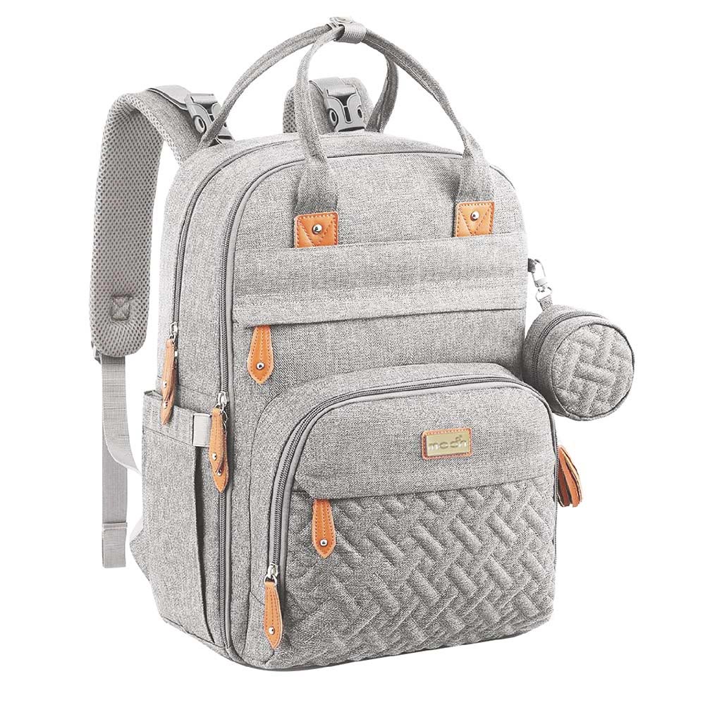Moon - Kary Me Diaper Bag Backpack With Pacifier Case (Light Grey)