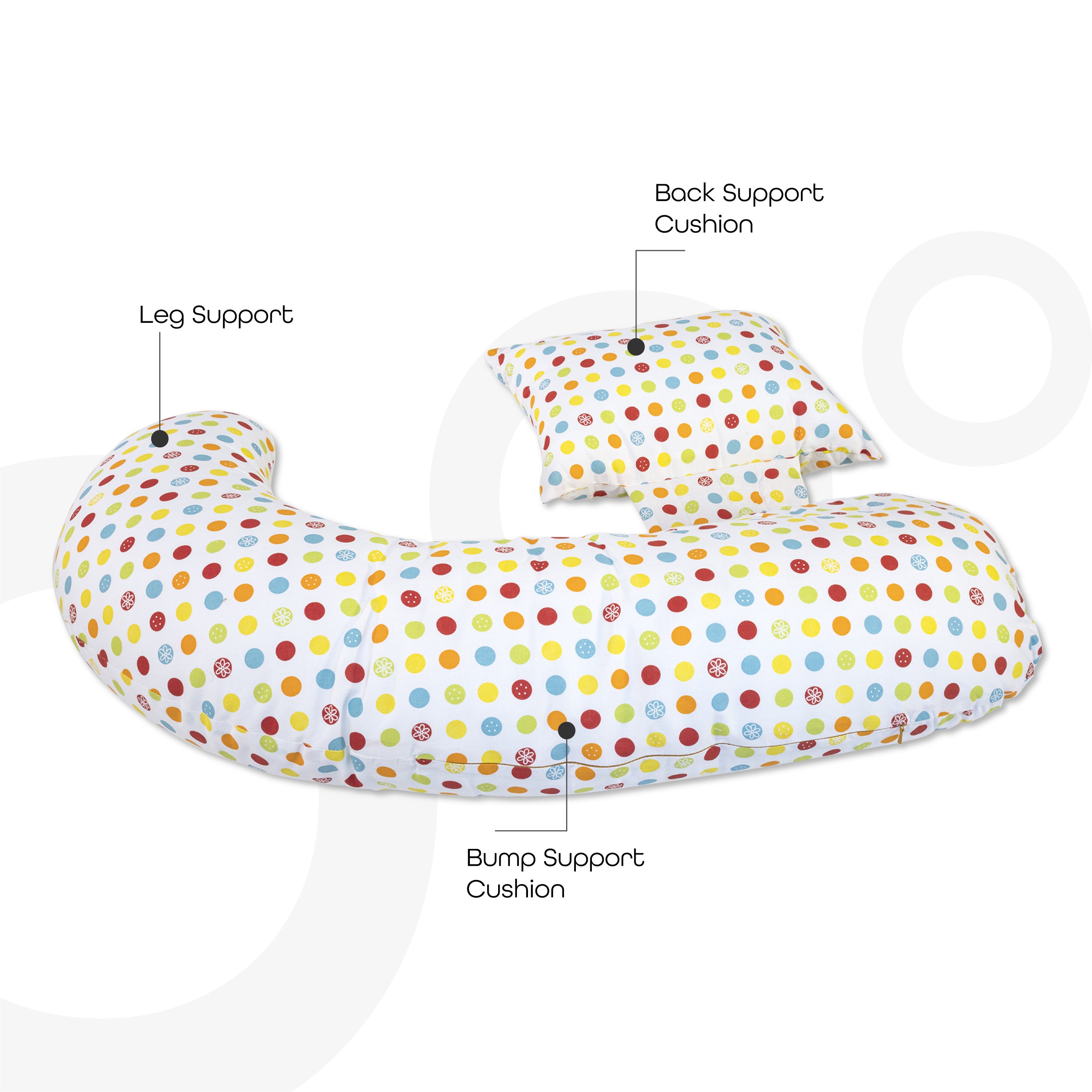Moon - Multi-Position Pregnancy Pillow (Dot)