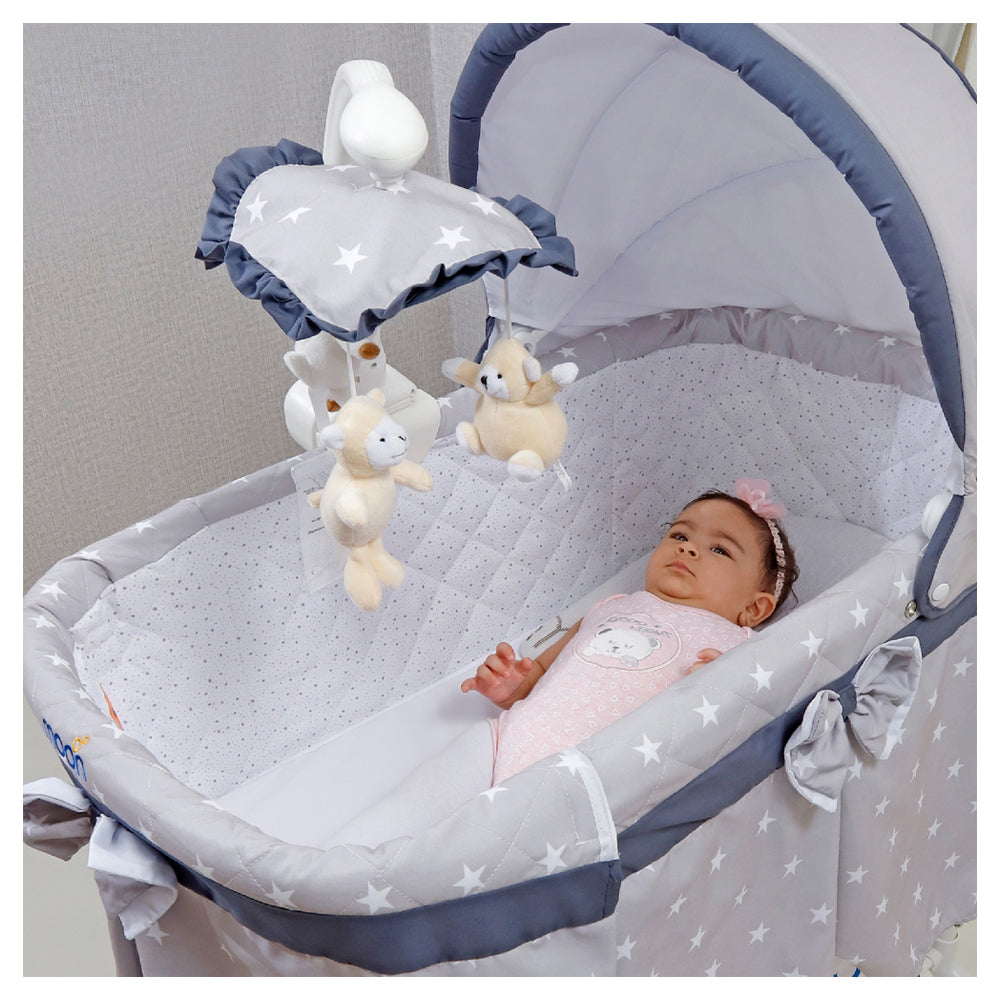 Moon Soffy - 4 In 1 Convertible Cradle (Grey Star)