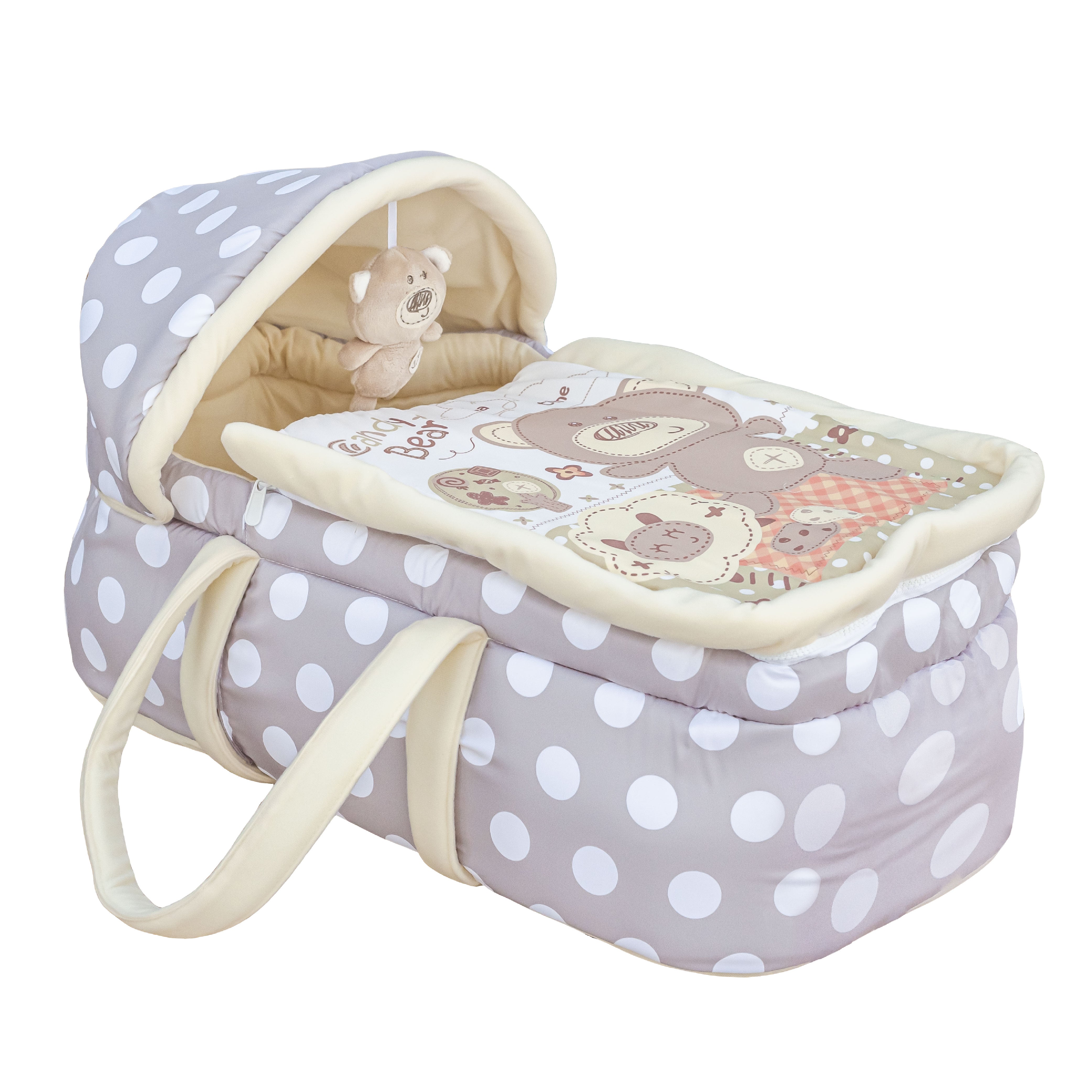 Moon - Moses Basket, Travel Carrycot - Candy Bear
