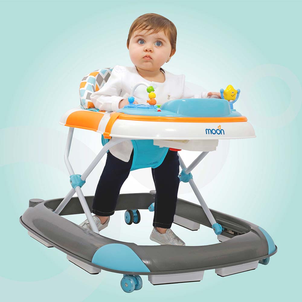 Moon - MUV Baby/Child Walker with Music & Toys (Grey Dino)