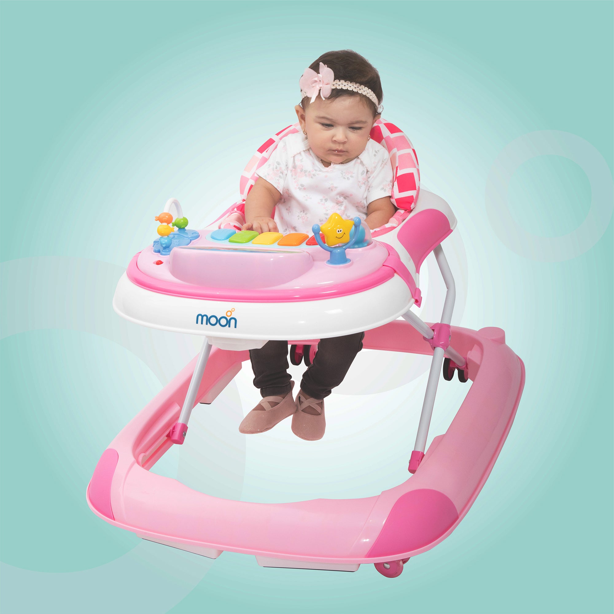 Moon - Muv Baby/Child Walker With Music & Toys (Pink)
