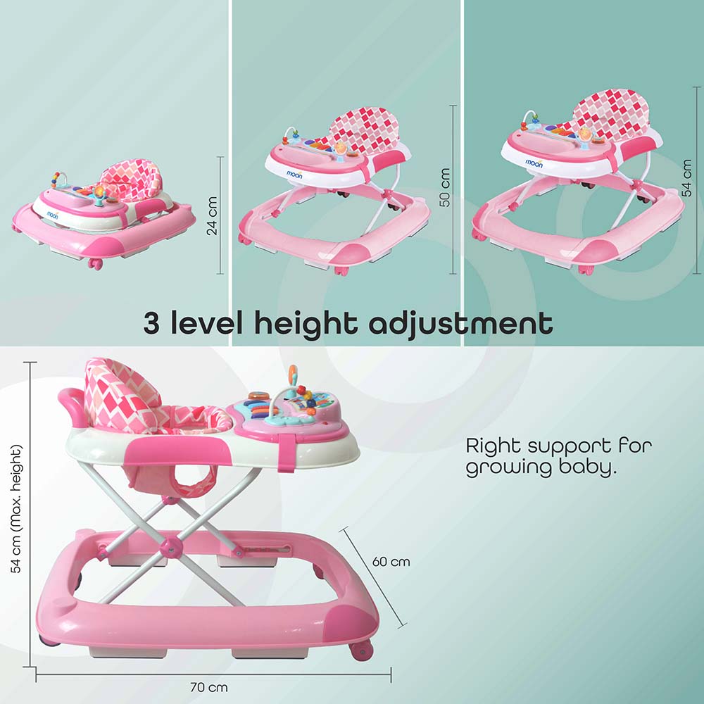 MOON - Pace Baby/Child Walker With music & Toys (Pink)