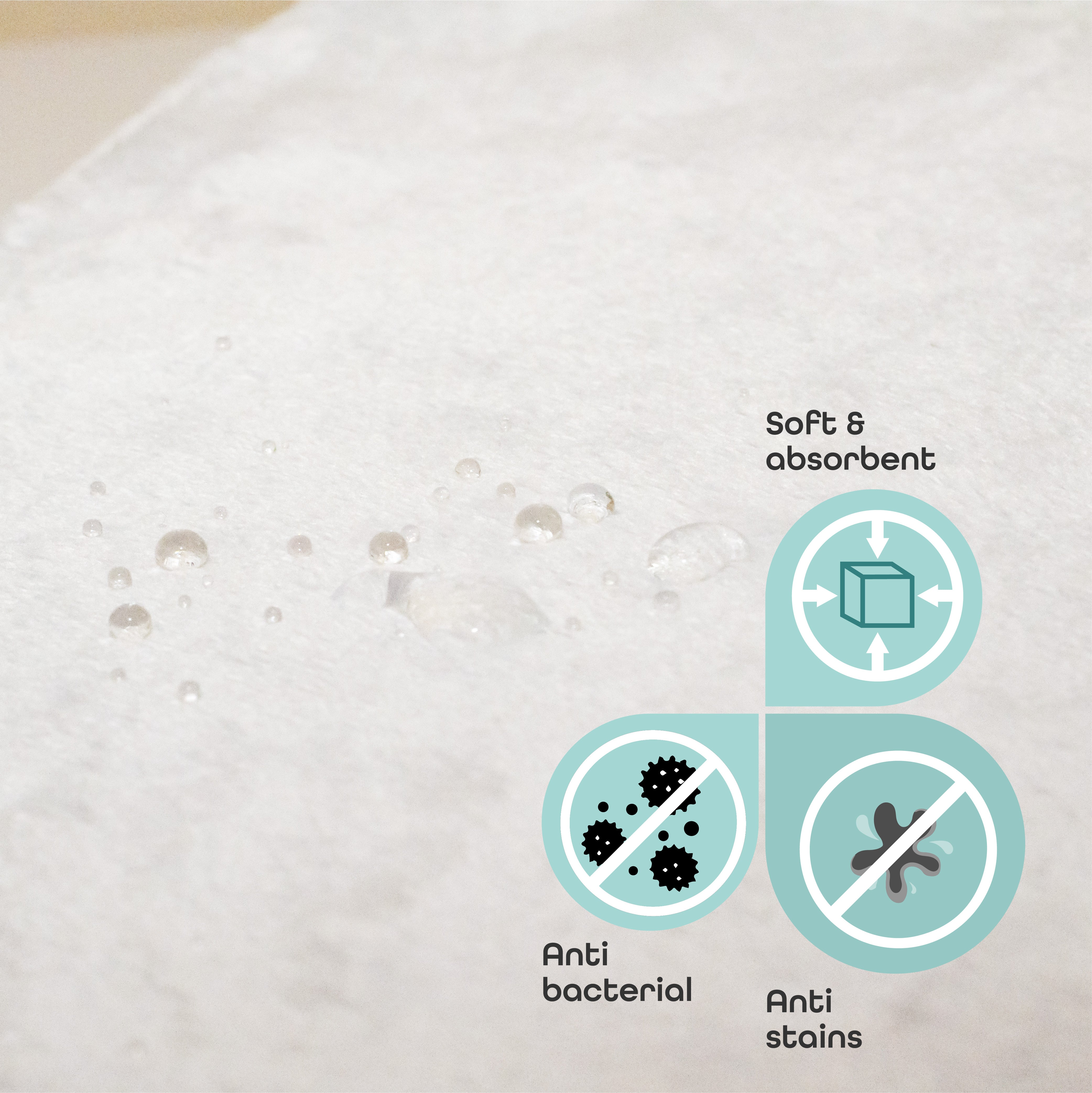 Moon - Waterproof Crib Mattress Protector (70 x 140 x 12 cm)