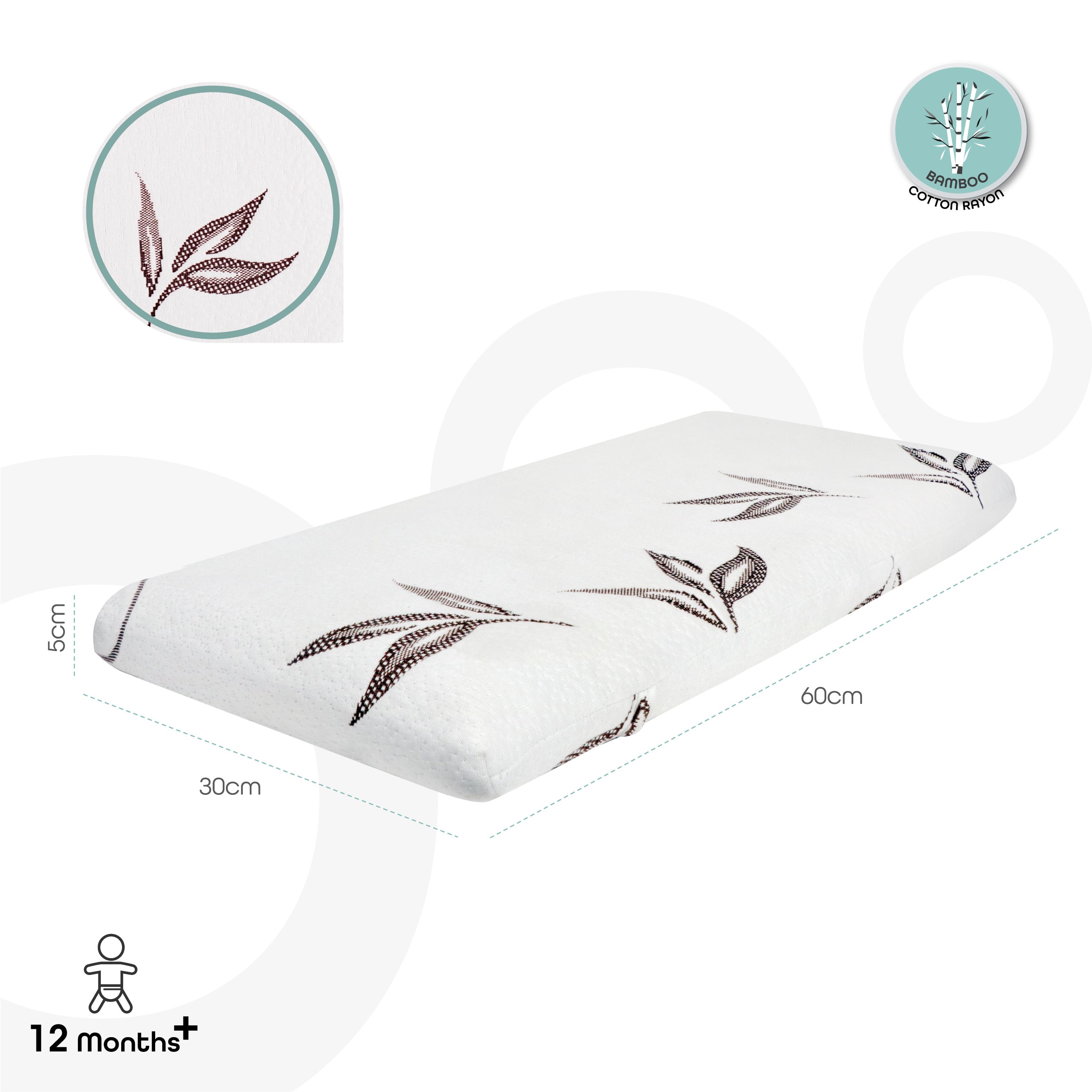 <tc>مون - وسادة سرير أطفال مصنوعة من حرير الخيزران</tc>