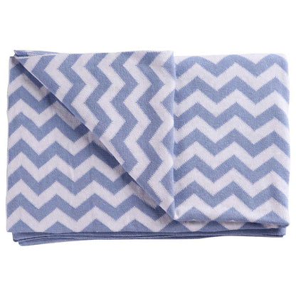 Moon Soft Stretchy Knitted Cotton Swaddle 70x90cm (Blue)