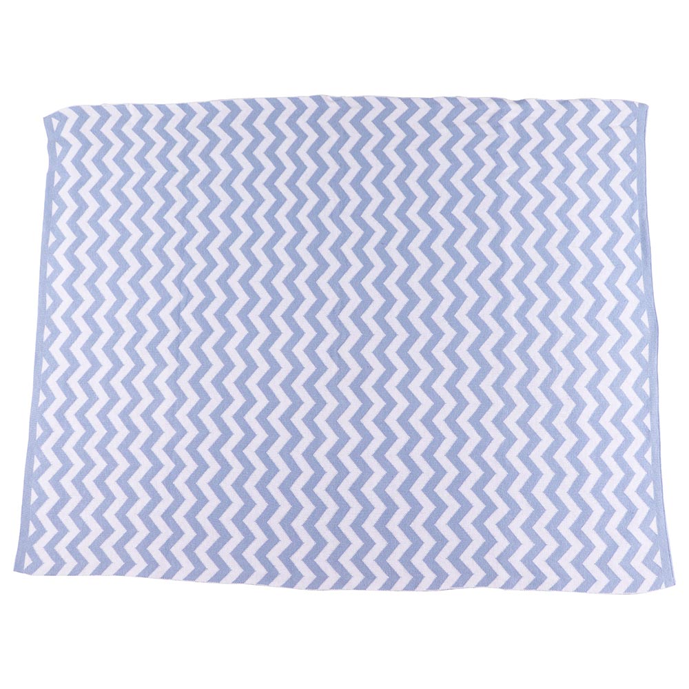 Moon Soft Stretchy Knitted Cotton Swaddle 70x90cm (Blue)