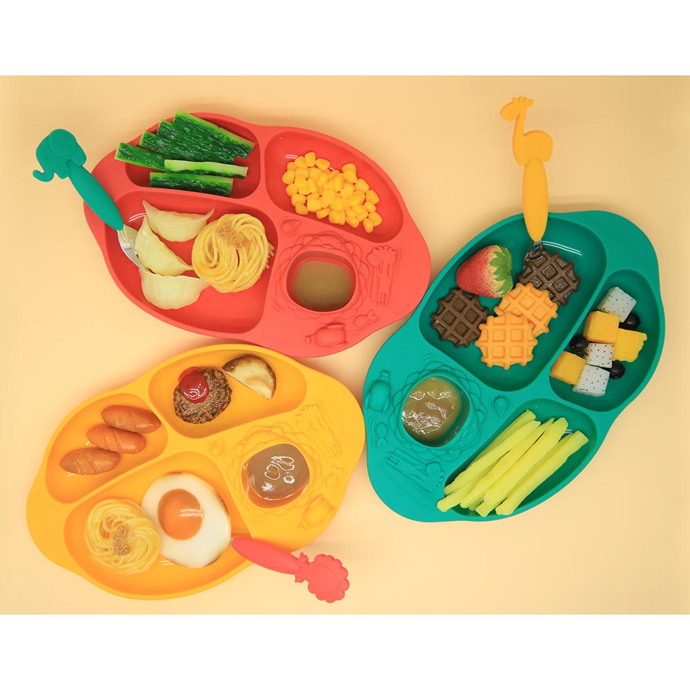 Marcus & Marcus Yummy Dips Suction Divided Plate - Lola