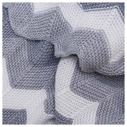 Moon Snugly 100% Cotton Knitted Baby Blanket (Grey)