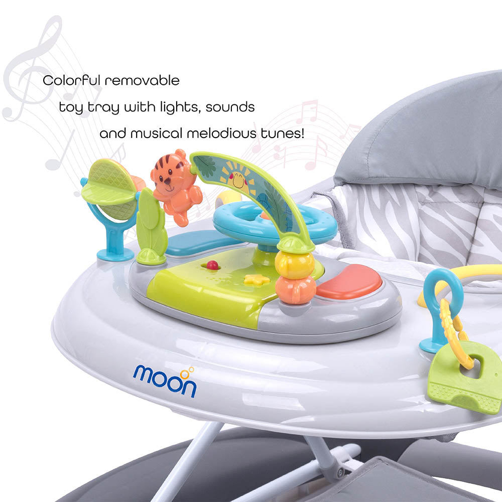 Moon - Crusie 4-in-1 Walker With Music Box (Grey)