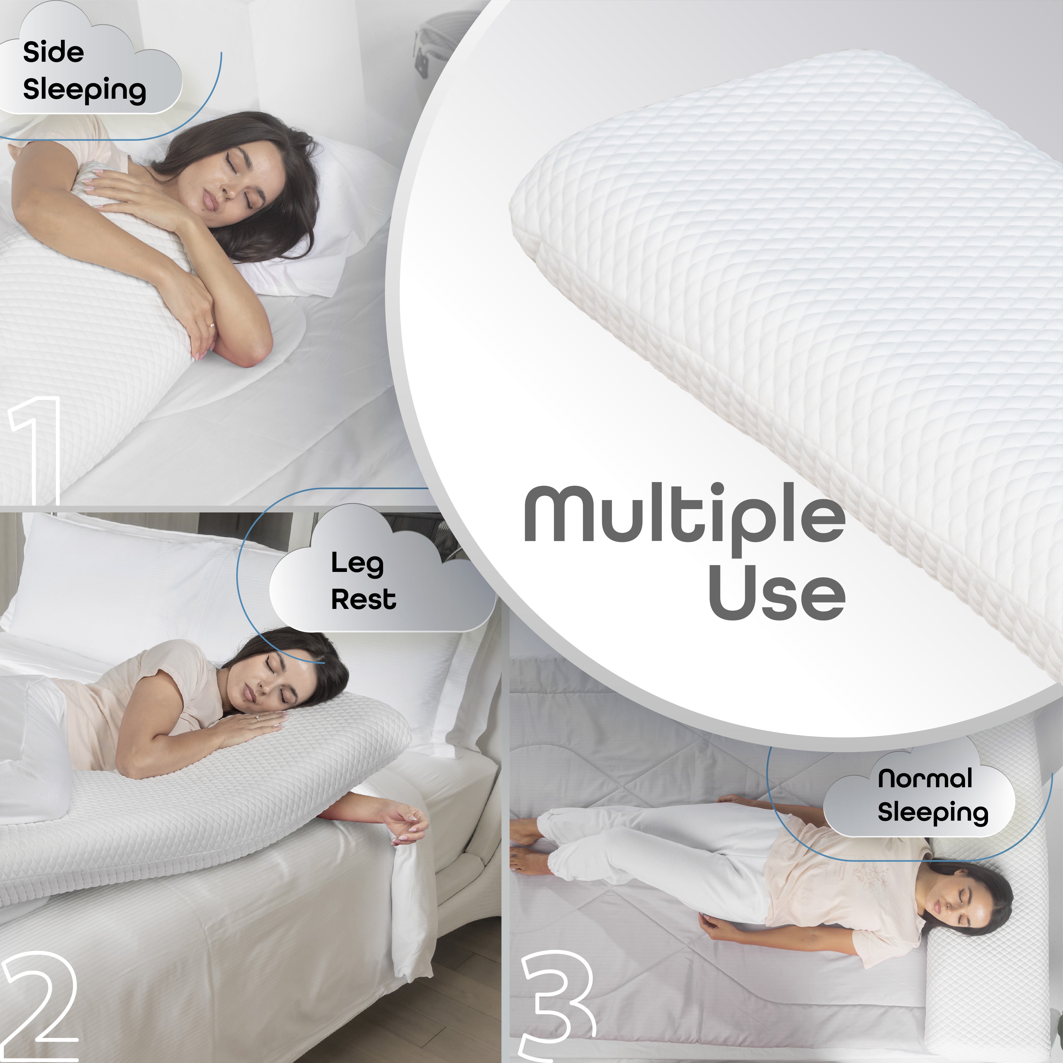 Moon Multi Function Pillow With Memory Foam