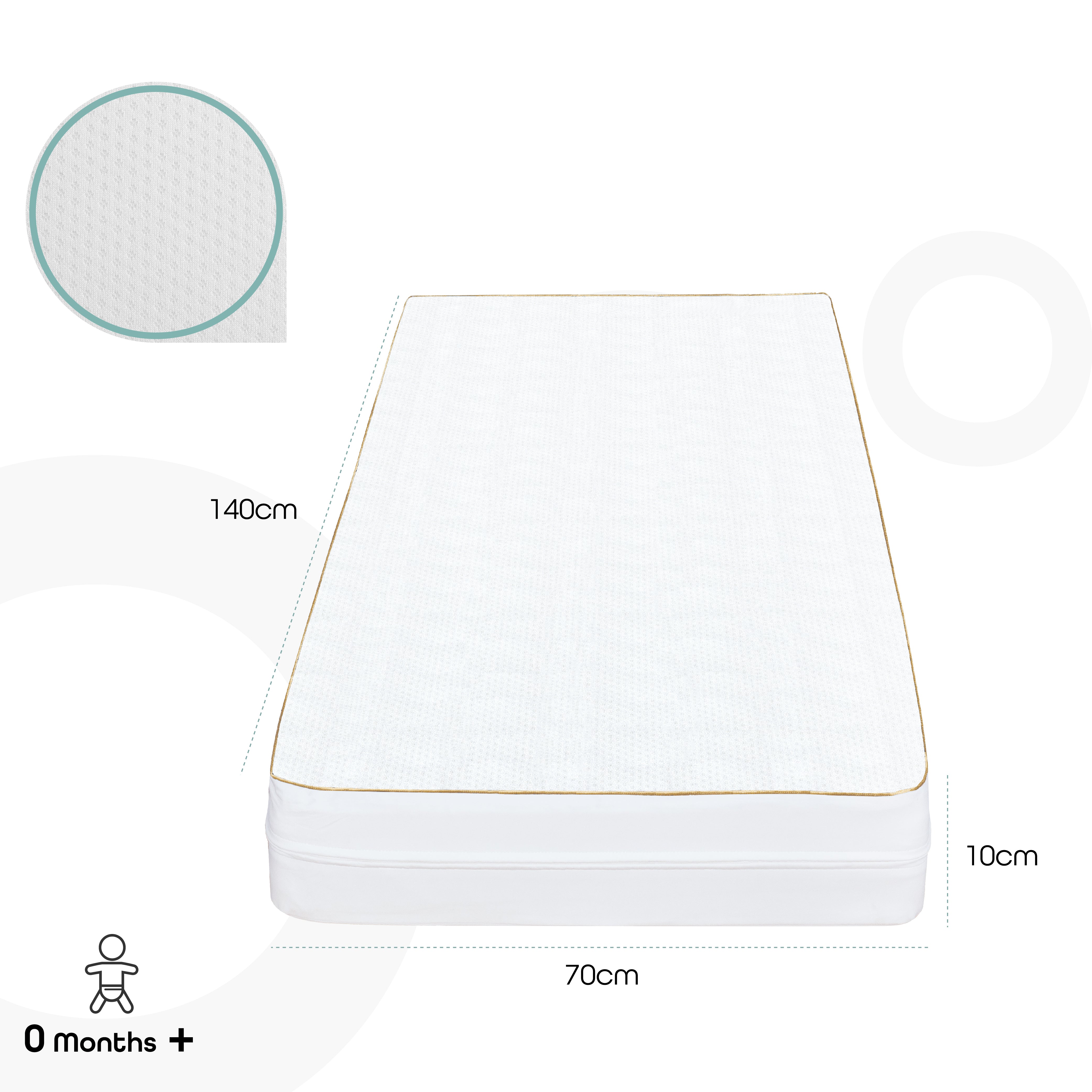 Moon - Ventiflow Mattress (140 x 70 x 10 cm)