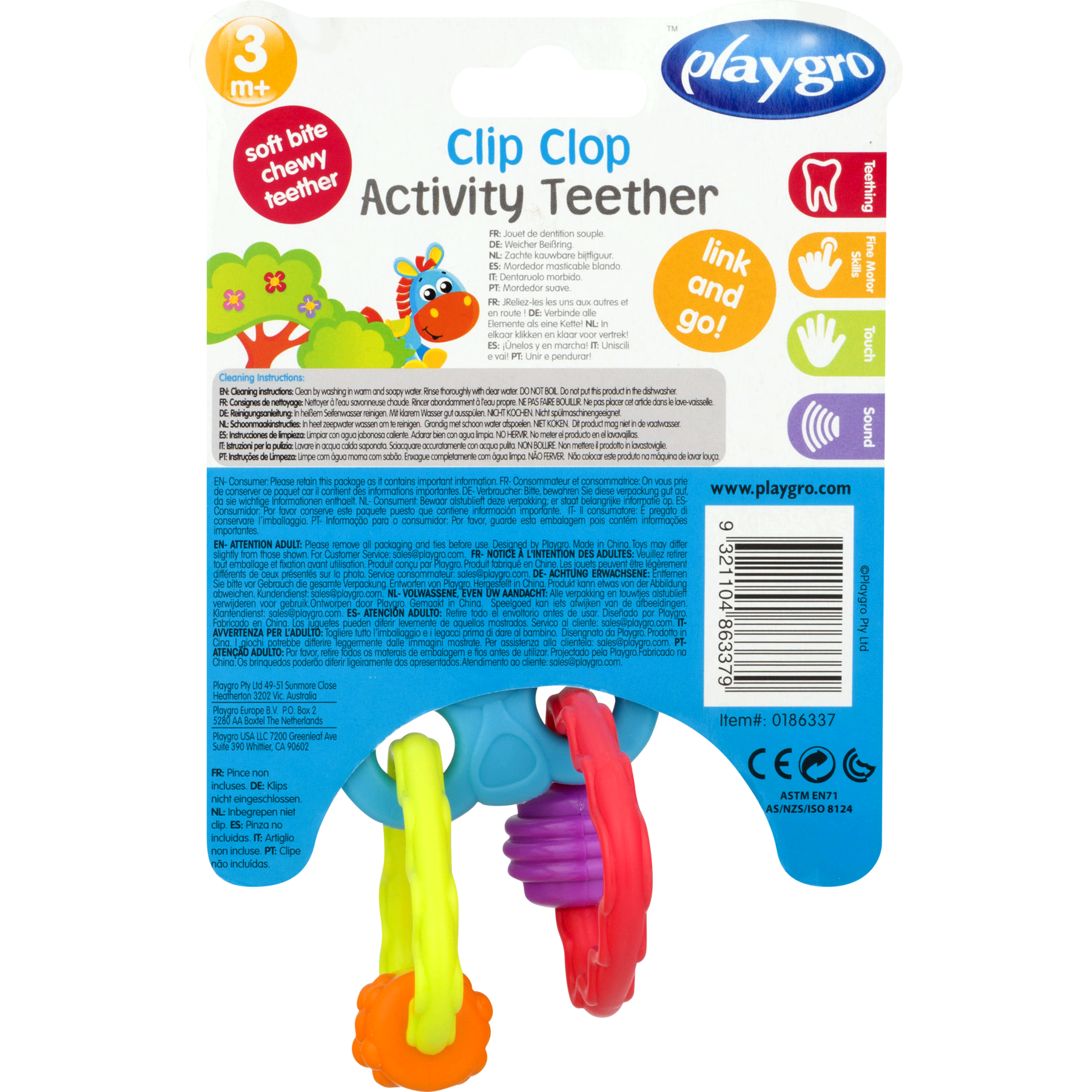 Playgro - Clip Clop Activity Teether