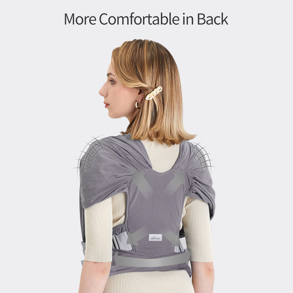 Sunveno - Adjustable Baby Wrap Carrier Sling (Grey)