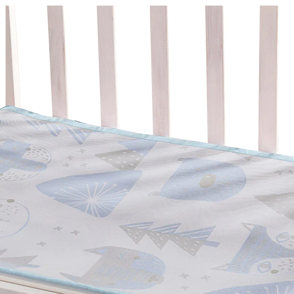 Sunveno - Baby Mattress Protector Multipurpose Mat - L (Blue)