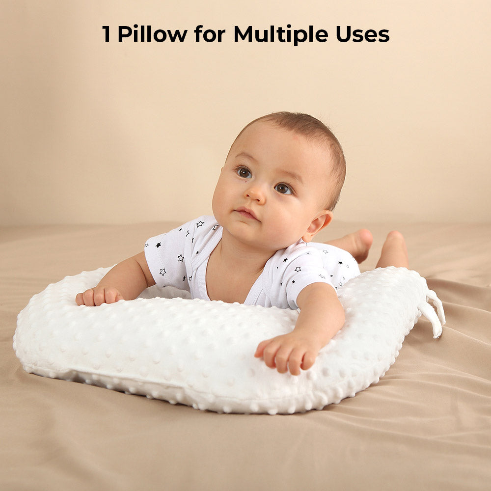 Sunveno - Portable Baby Anti-spill Milk U Shape Pillow with 10 &15 Degree Slope Pad