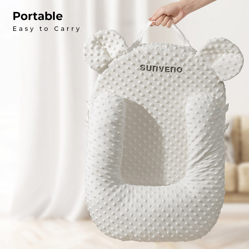 Sunveno - Portable Baby Anti-spill Milk U Shape Pillow with 10 &15 Degree Slope Pad