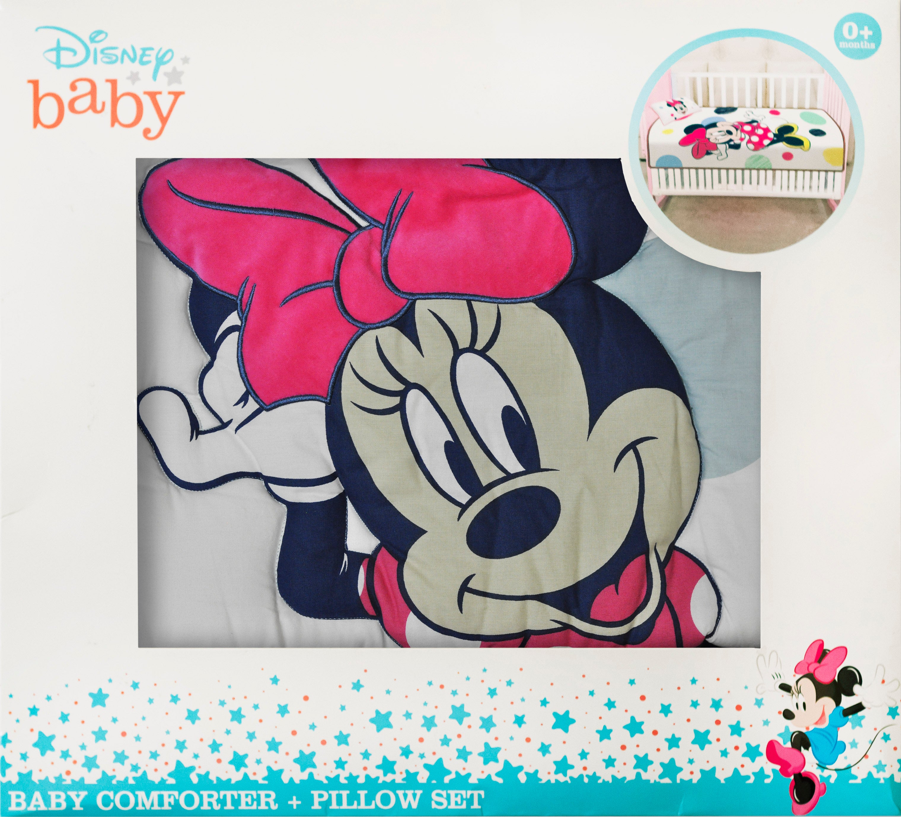 Disney Minnie Mouse Baby Comforter + Pillow Set