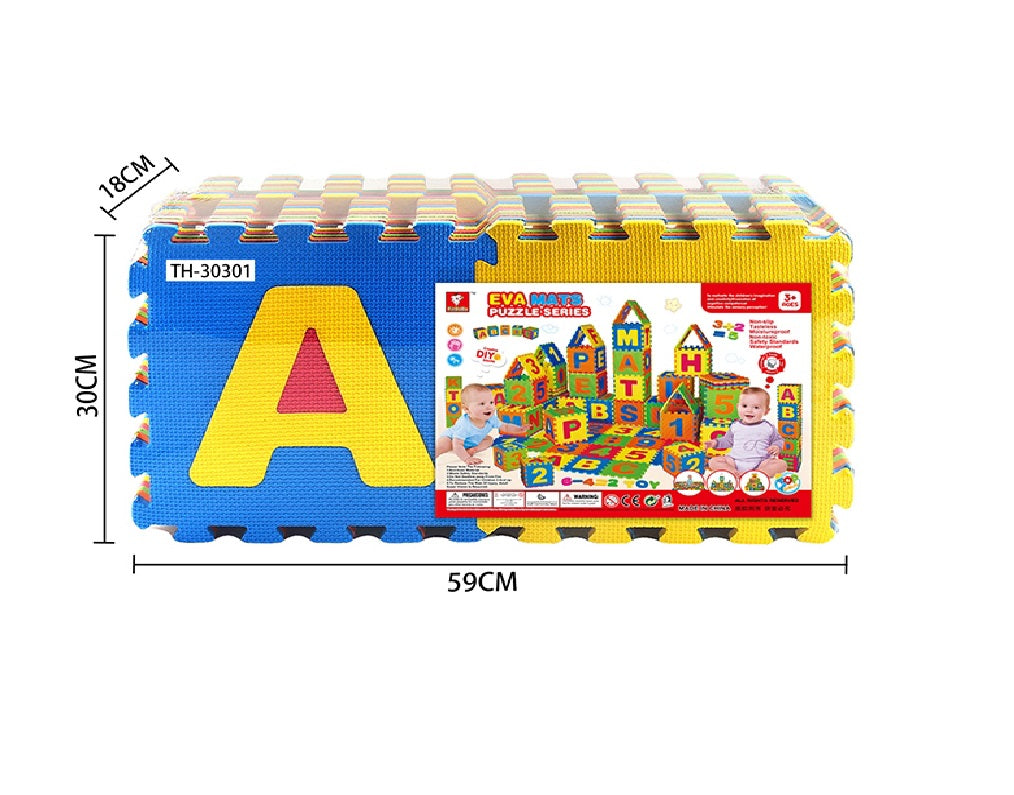 EVA English letters and numbers floor mat puzzle 36pcs