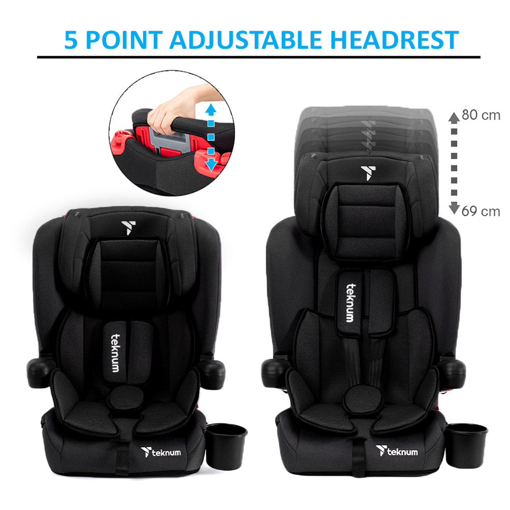 Teknum - Pack and Go Foldable Car Seat (Black)