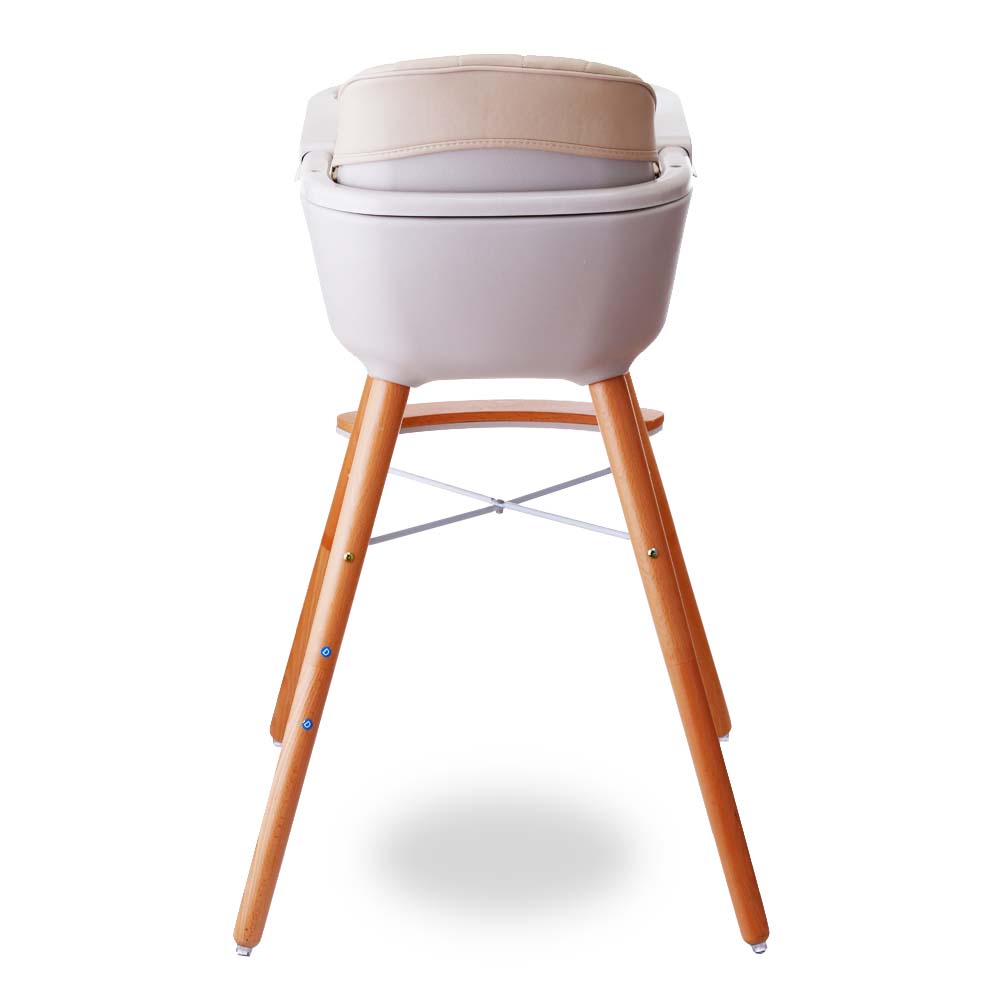 Teknum - Premium Dual Height Wooden High Chair (Ivory)
