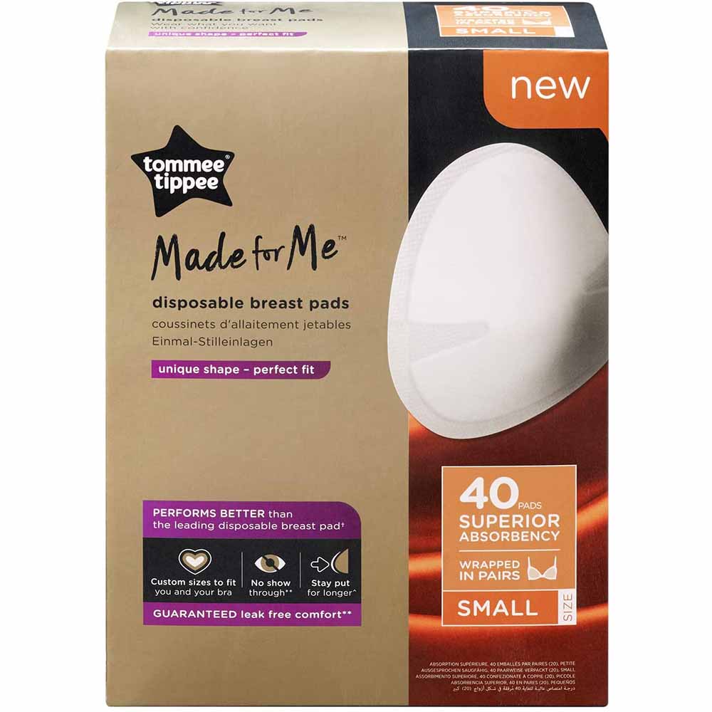 Tommee Tippee Made For Me Disposable Breast Pads, 40pcs - Small