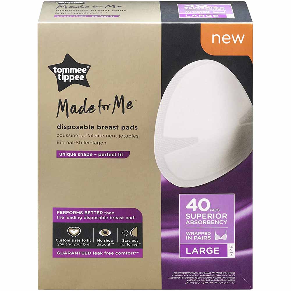 Tommee Tippee Made For Me Disposable Breast Pads - 40pcs Large
