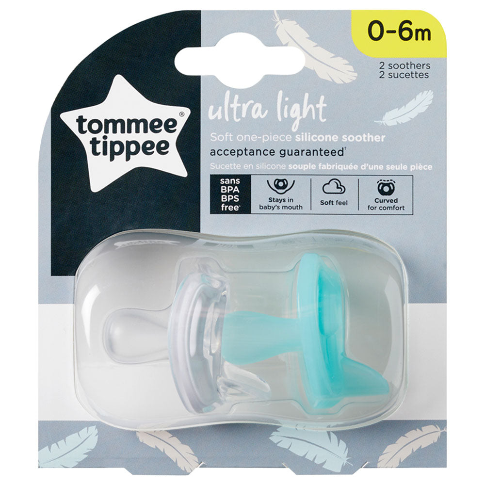 Tommee Tippee Ultra-Light Silicone Soother 0-6m (Pack of 2)