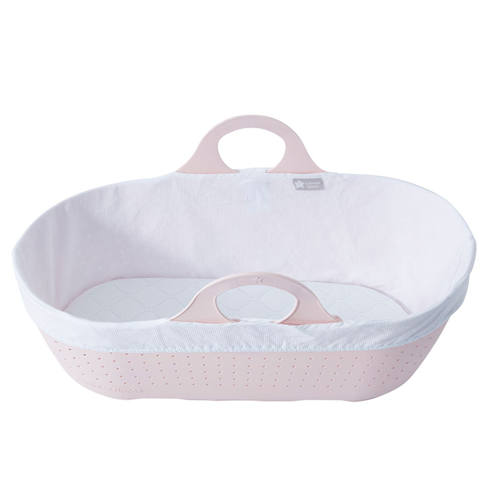 Tommee Tippee Sleepee Moses Basket & Stand (Pink)