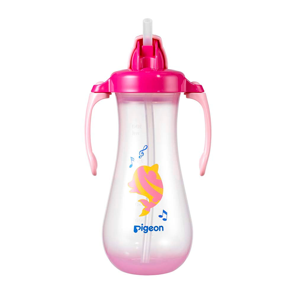 Pigeon - Tall Straw Bottle (Pink)