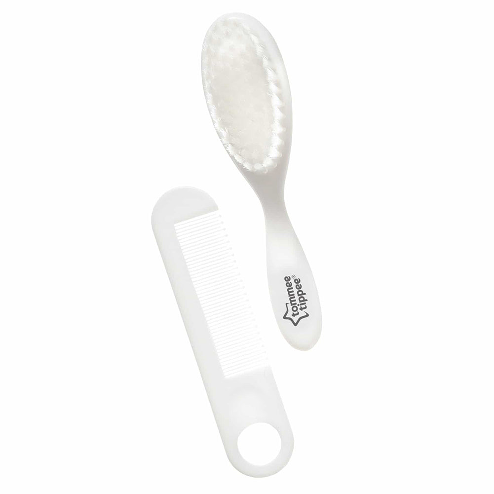 Tommee Tippee Essentials Baby Brush and Comb (White)