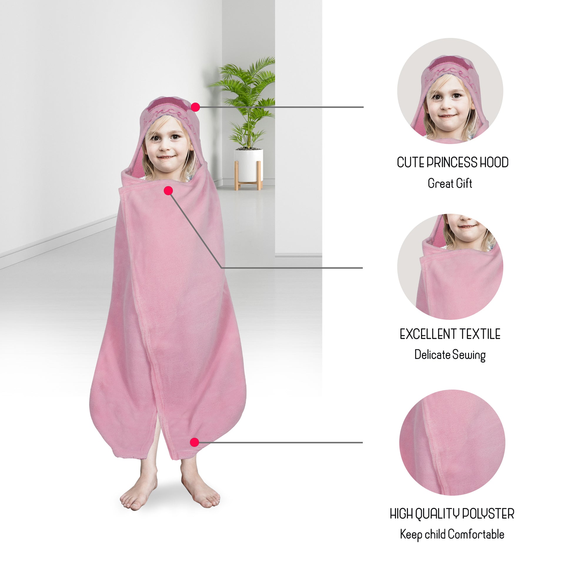 Coral Fleece Blanket Hood