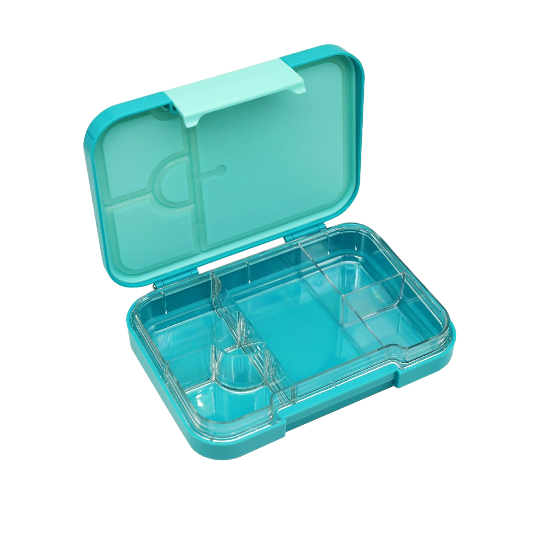 Bonjour Snax Box Uni Clip Bento Mini Lunch Box 6/4 Compartments (Green Dino)